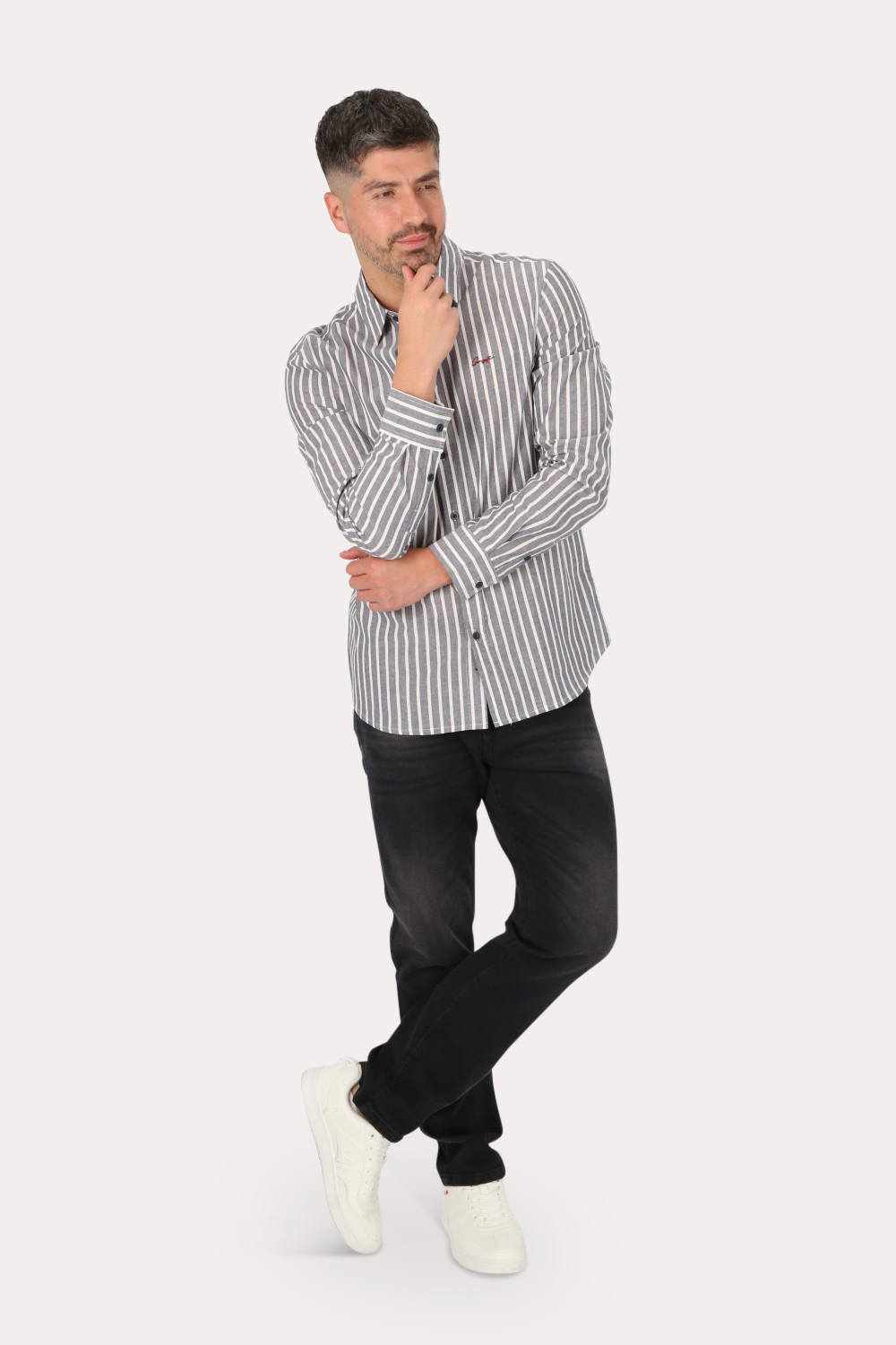 CAMISA ML FAKE LINHO BURITI AZUL GANGSTER - 8