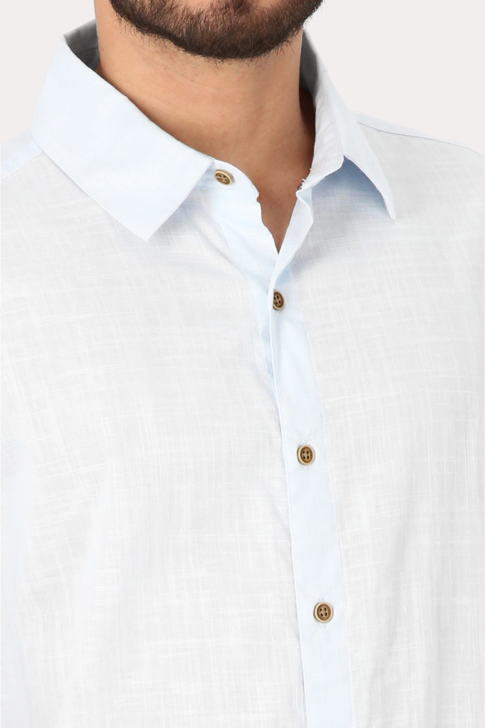 CAMISA MC ALGODON PINHAL CELESTE GANGSTER - 3