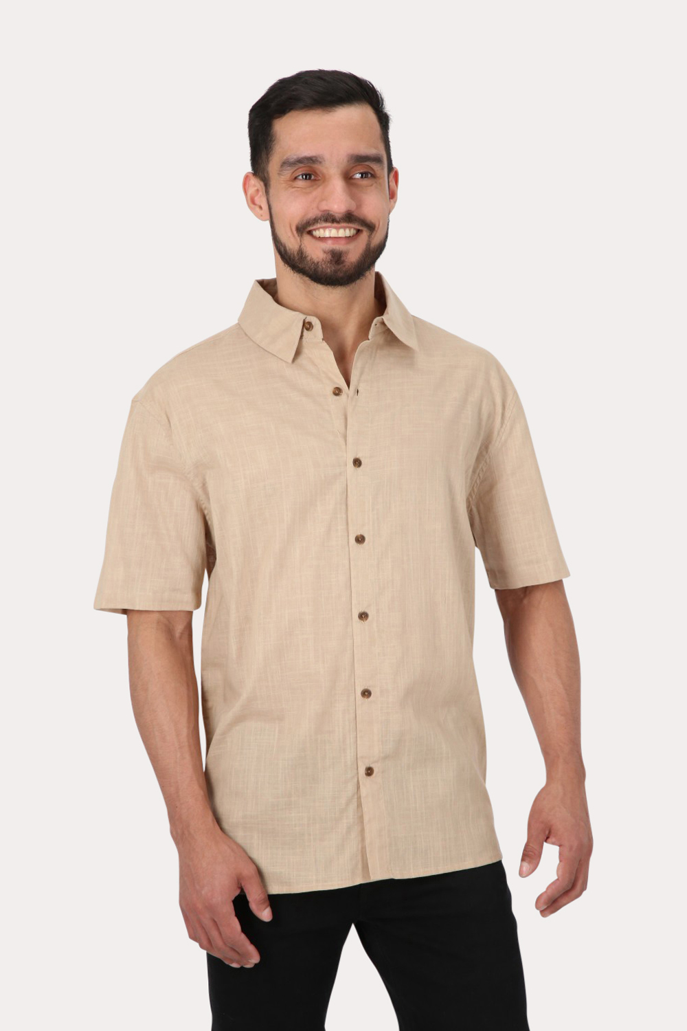 CAMISA MC ALGODON IMBE CAFE GANGSTER - 1