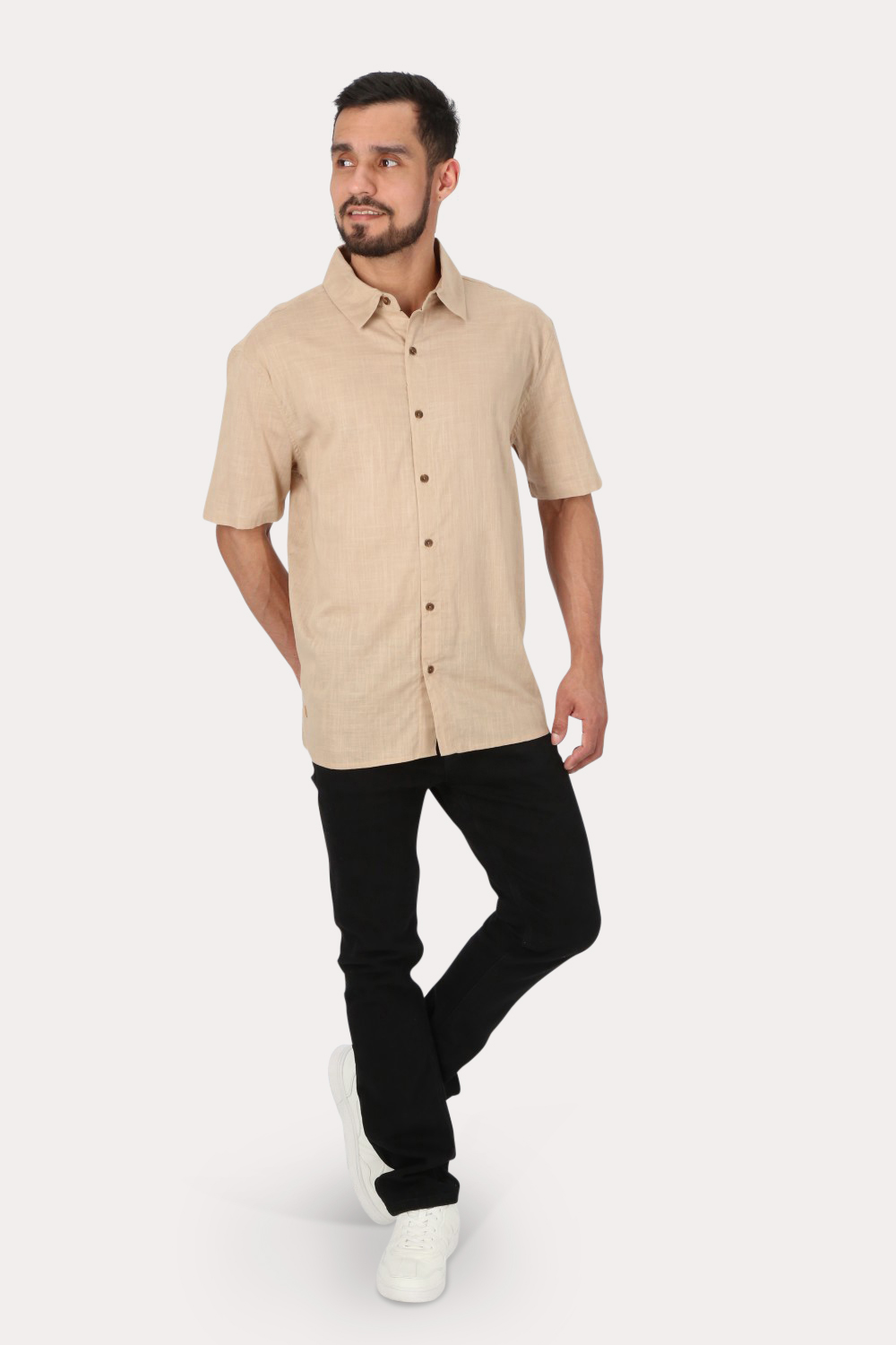 CAMISA MC ALGODON IMBE CAFE GANGSTER - 4