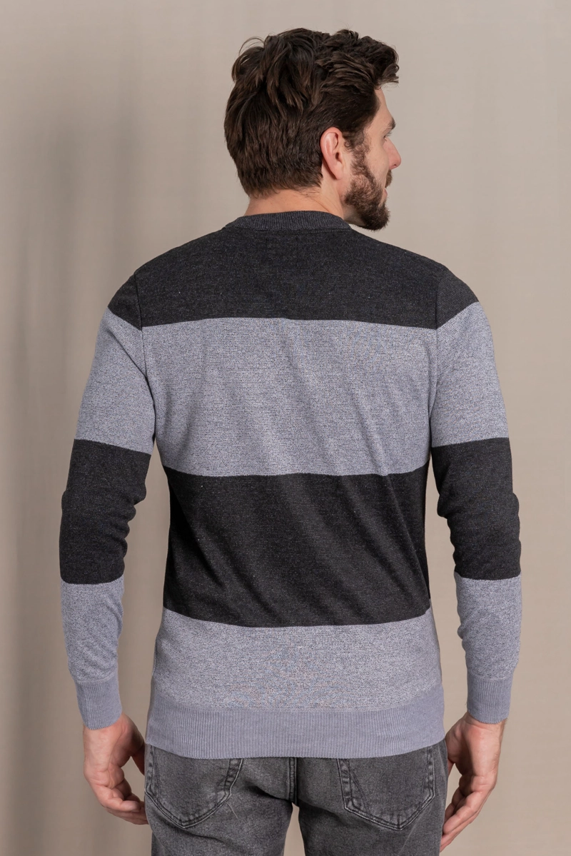 CHALECO  LIVIANO RAYAS GRIS GANGSTER - 3