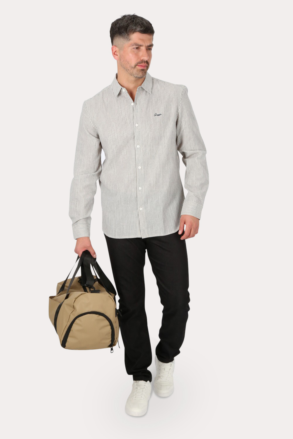 CAMISA ML FAKE LINHO ARARU BLANCO GANGSTER - 4