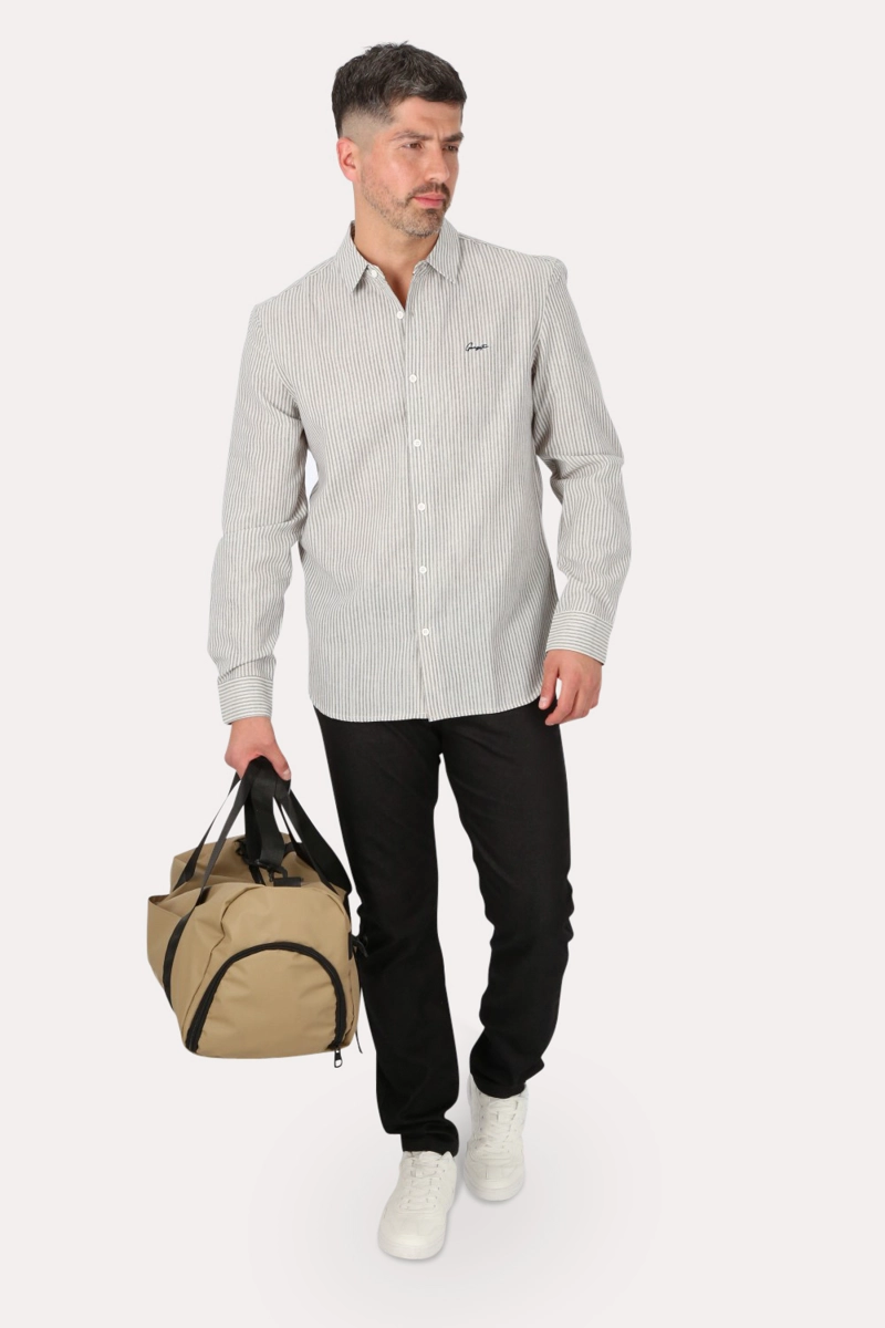 CAMISA ML FAKE LINHO ARARU BLANCO GANGSTER - 4