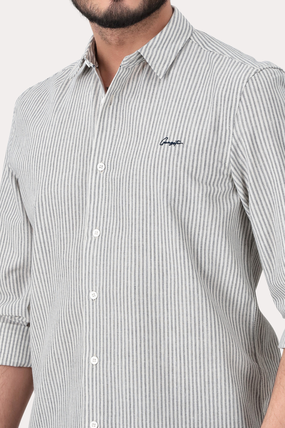 CAMISA ML FAKE LINHO ARARU BLANCO GANGSTER - 5