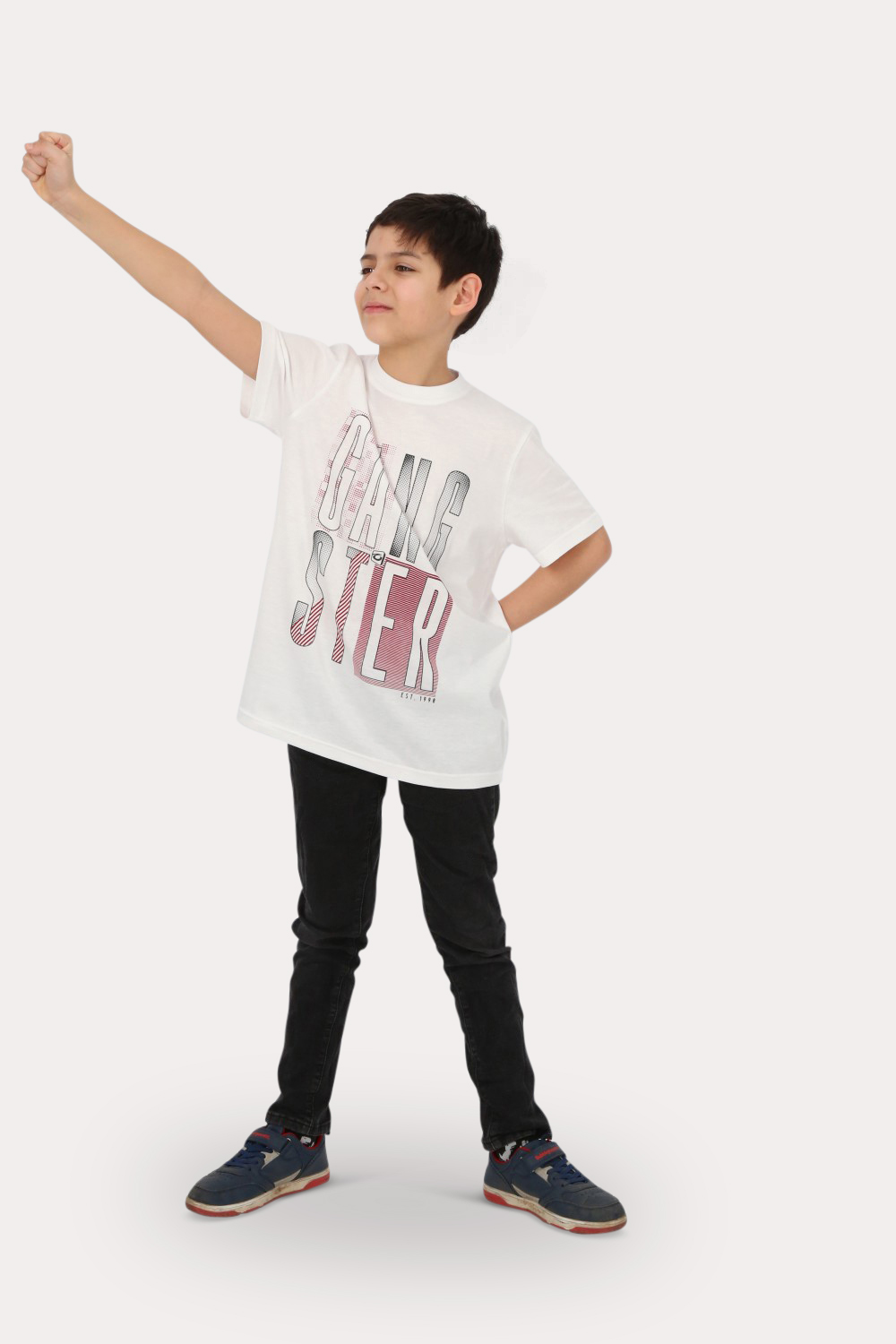 POLERA HOMBRE GANGSTER SANTO TEEN MC BÁSICA BLANCO - 4