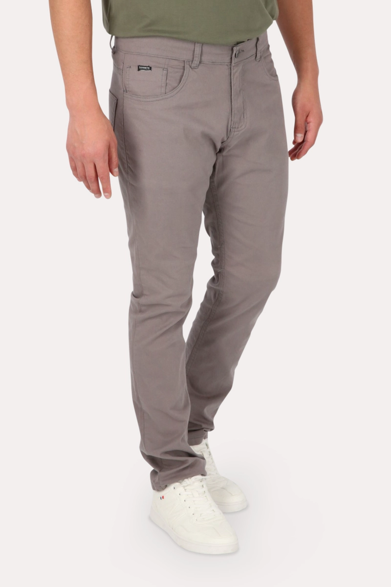 PANTALON HOMBRE GANGSTER GRIS CANVAS LISO 0 - 1