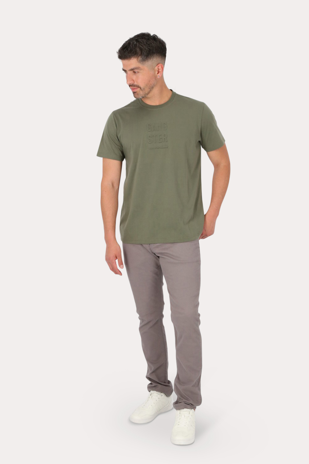 PANTALON HOMBRE GANGSTER GRIS CANVAS LISO 0 - 4