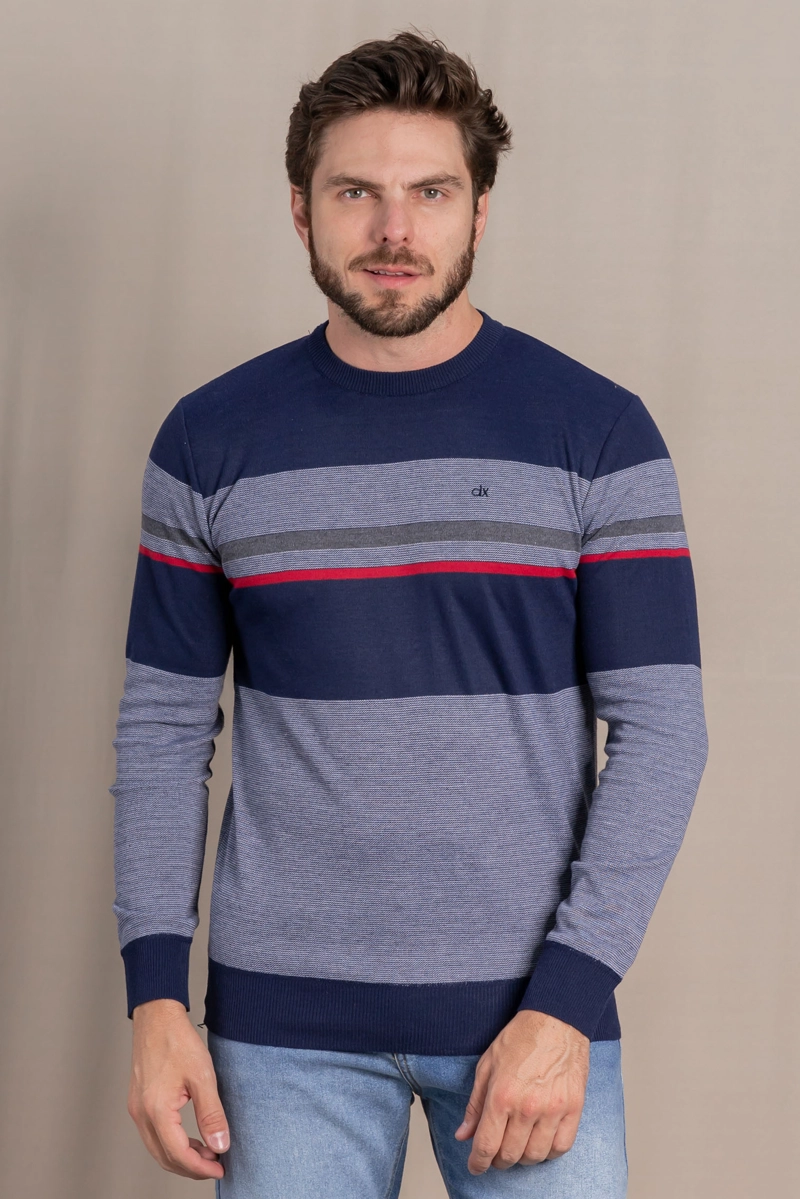 CHALECO  LIVIANO STRIPED AZUL  GANGSTER - 1