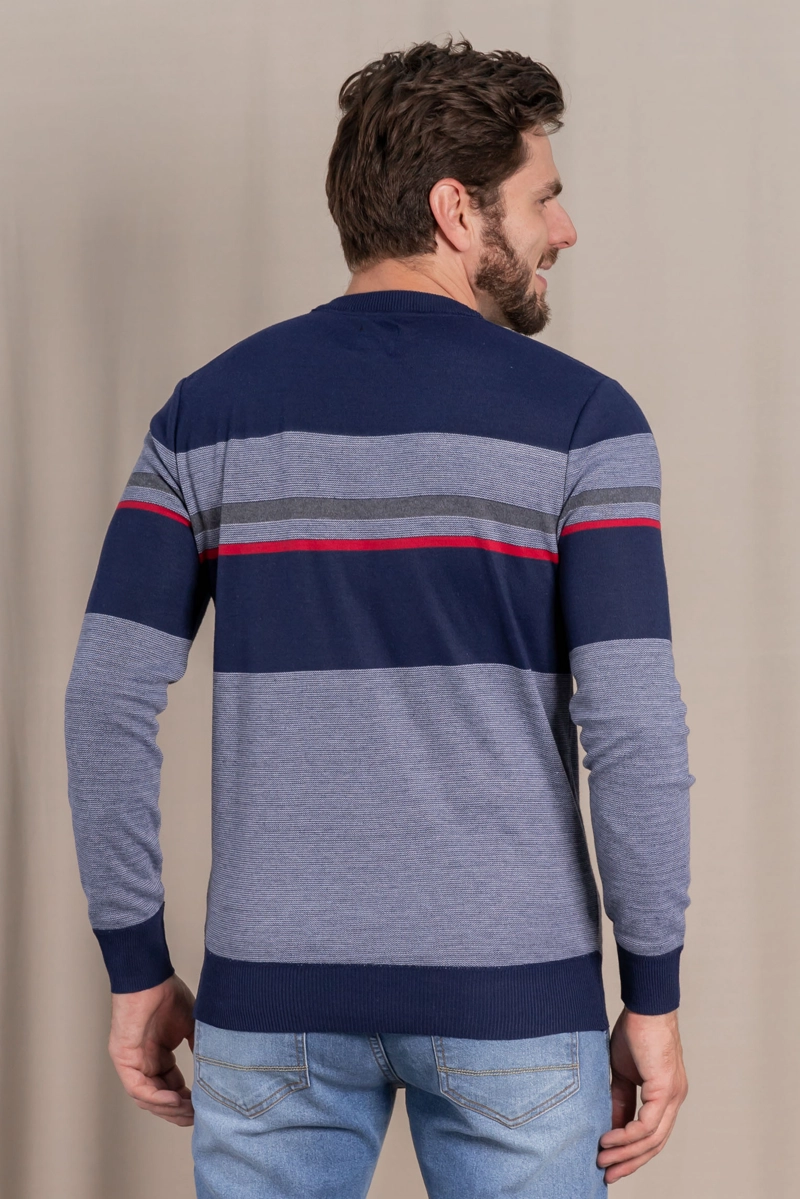 CHALECO  LIVIANO STRIPED AZUL  GANGSTER - 2