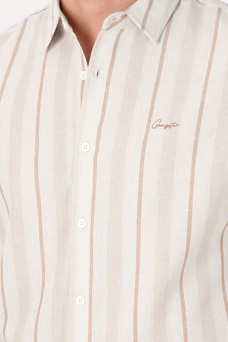 CAMISA ML FAKE LINHO CACTOS BLANCO GANGSTER - 3