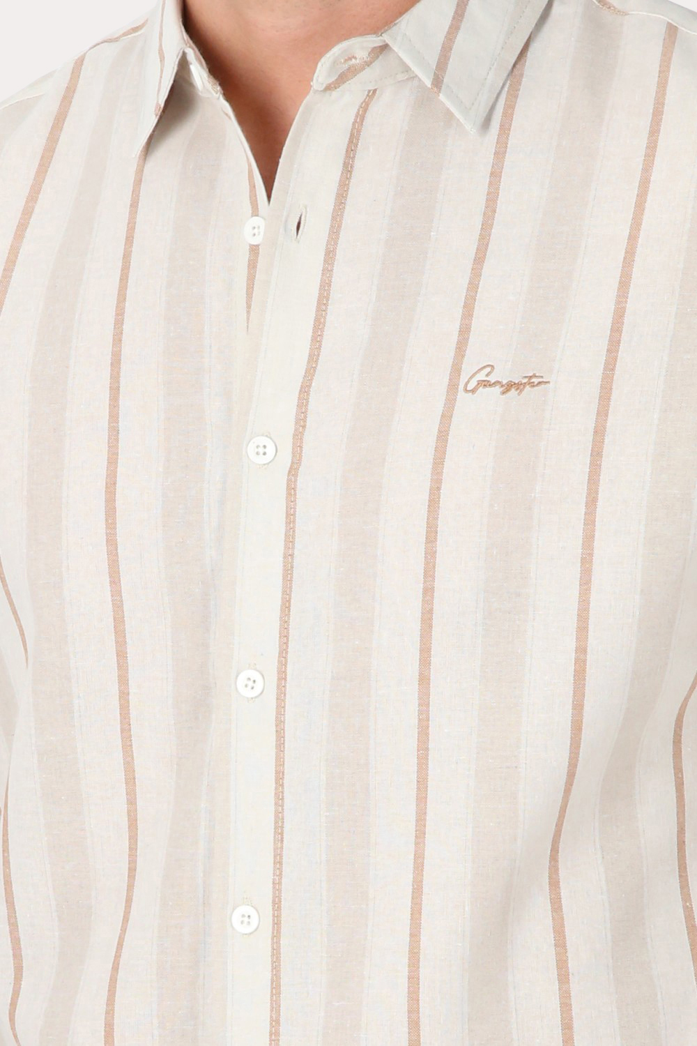 CAMISA ML FAKE LINHO CACTOS BLANCO GANGSTER - 3