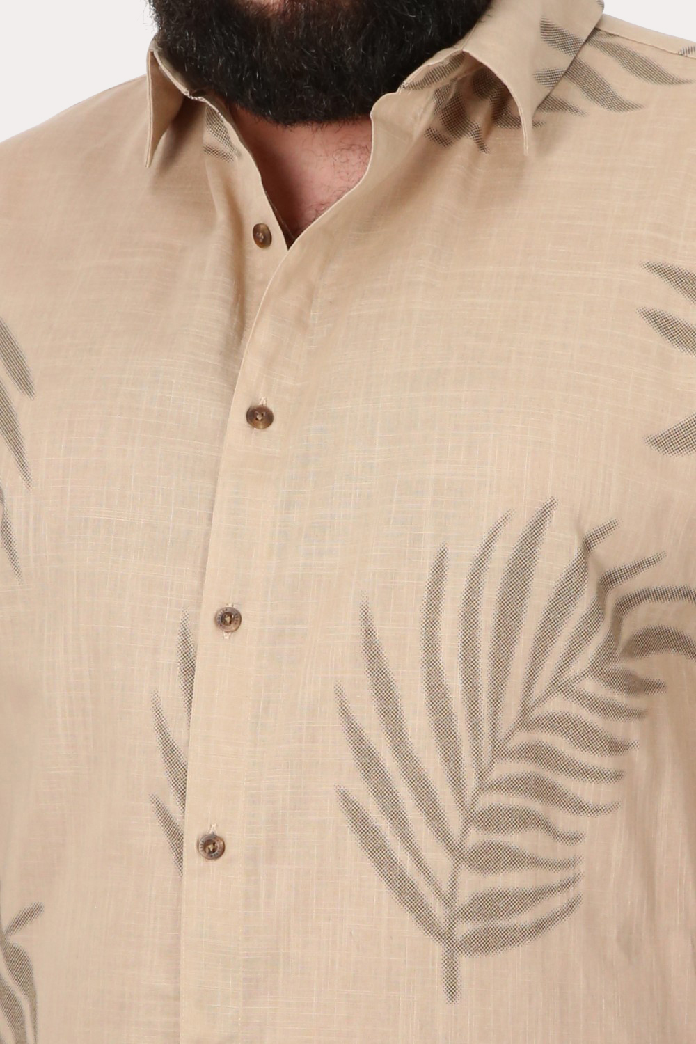 PLUS CAMISA MC ALGODON MEIO CAFE GANGSTER - 3