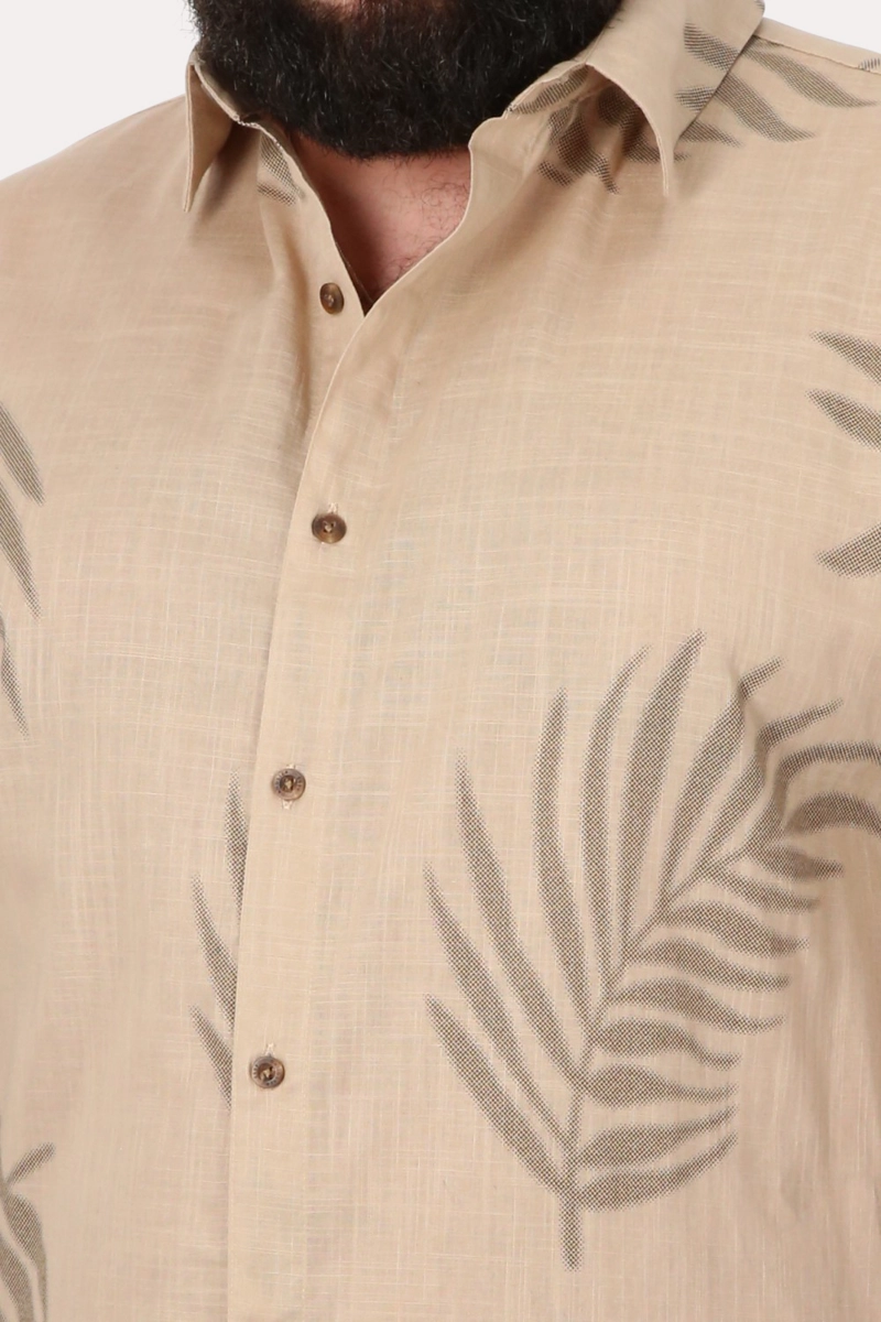 PLUS CAMISA MC ALGODON MEIO CAFE GANGSTER - 3