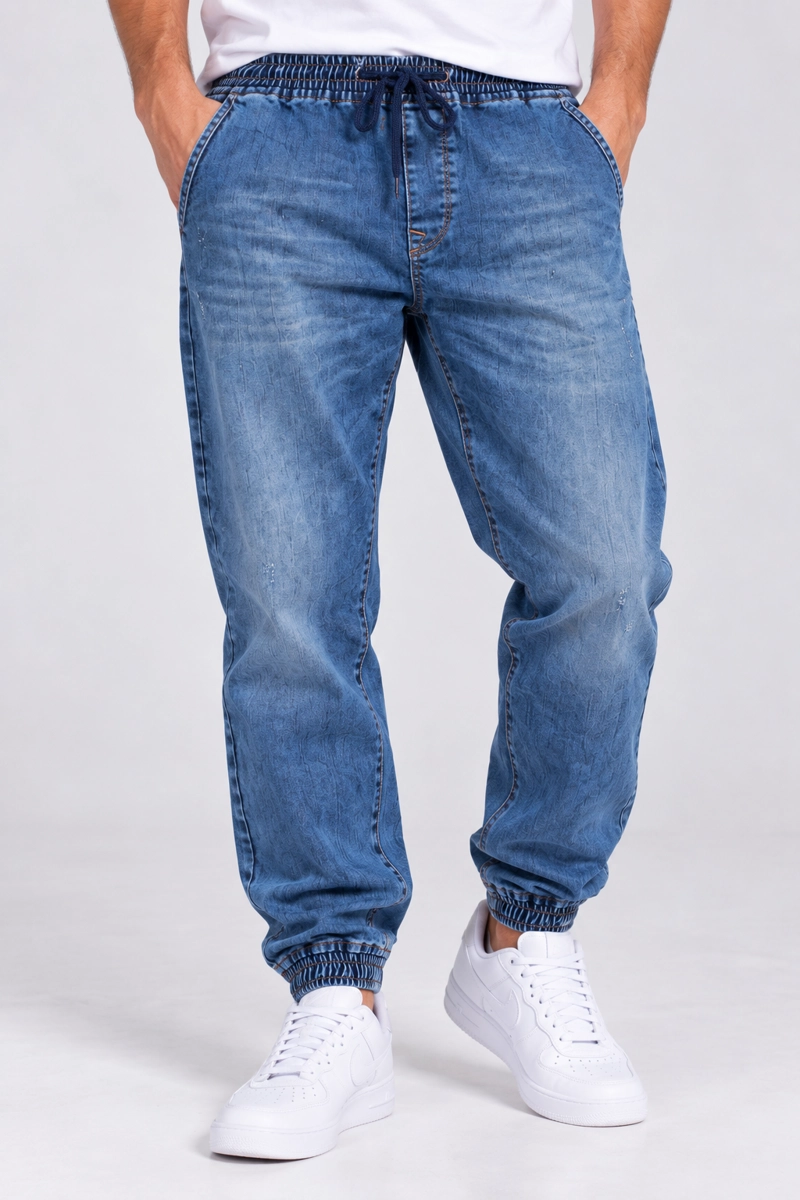 PANTALON HOMBRE GANGSTER AZUL JOGGER DENIM 0 - 1