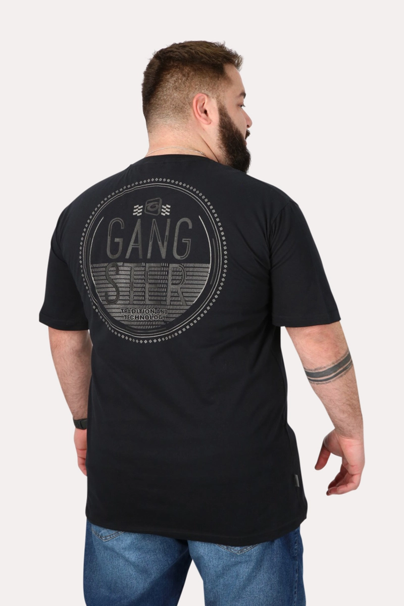 PLUS POLERA MC BASICA FORCE NEGRO GANGSTER - 2