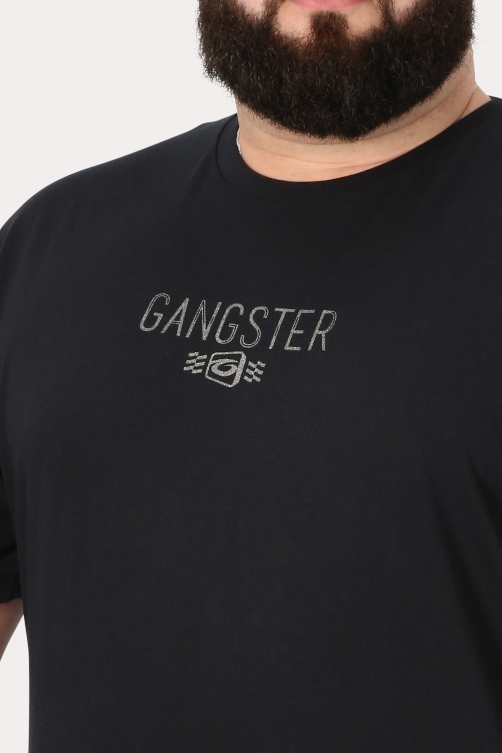 PLUS POLERA MC BASICA FORCE NEGRO GANGSTER - 3
