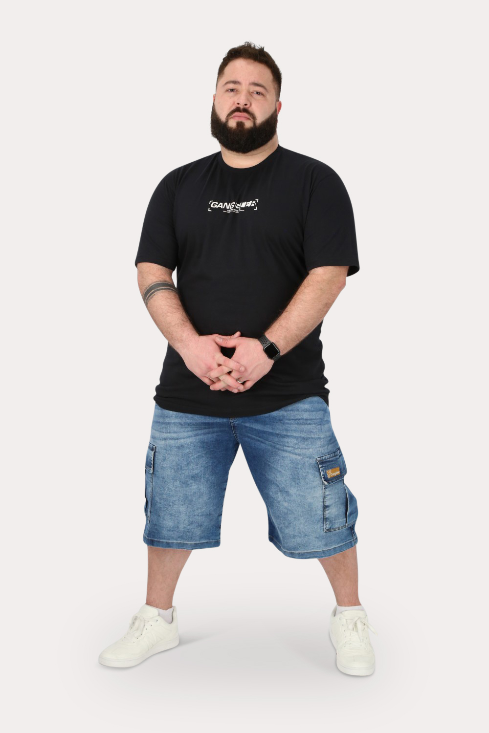 PLUS POLERA MC BASICA RADIANCE NEGRO GANGSTER - 4