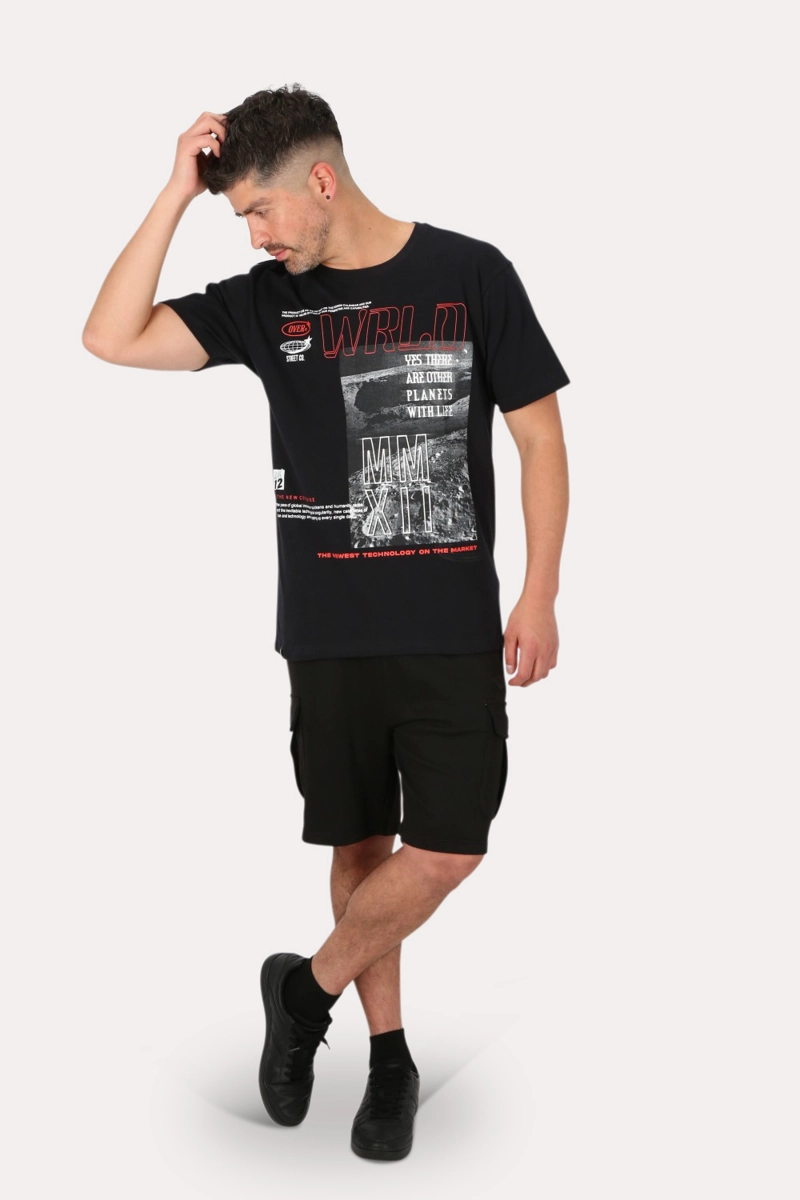 POLERA MC BASICA RASING  NEGRO OVERCORE - 4