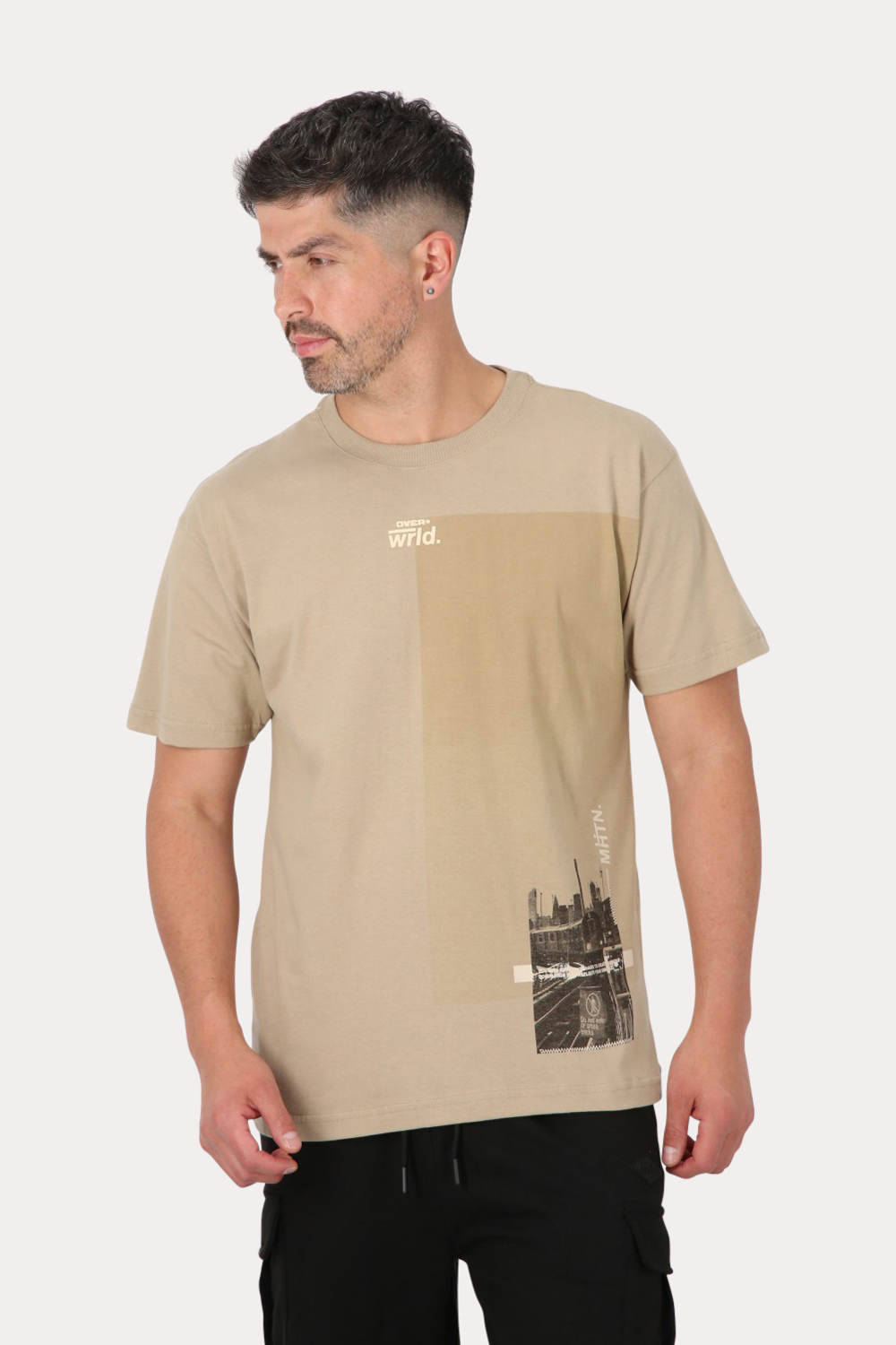 POLERA MC BASICA CAMEL  BEIGE OVERCORE - 1
