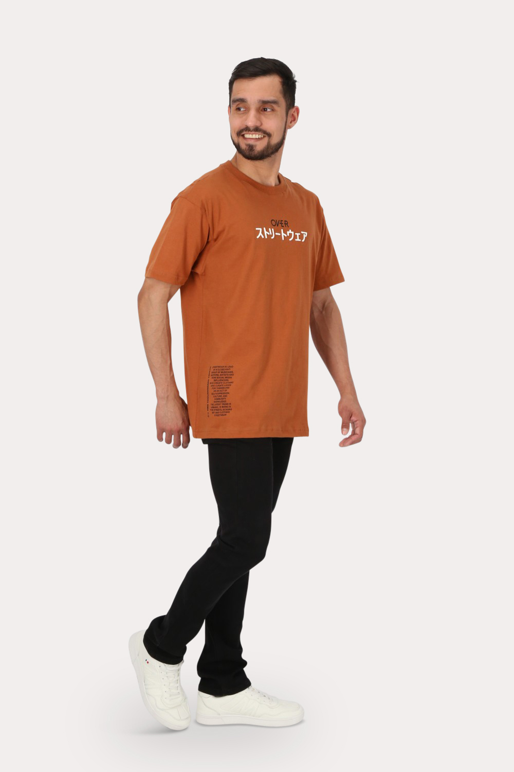 POLERA MC BASICA RELAXED FIT  CAFE  OVERCORE - 4