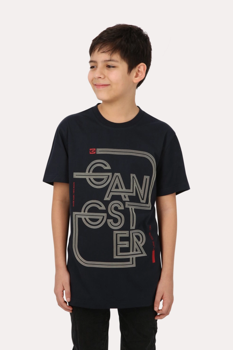 TEEN POLERA MC BASICA  ATALAIA AZUL GANGSTER - 1