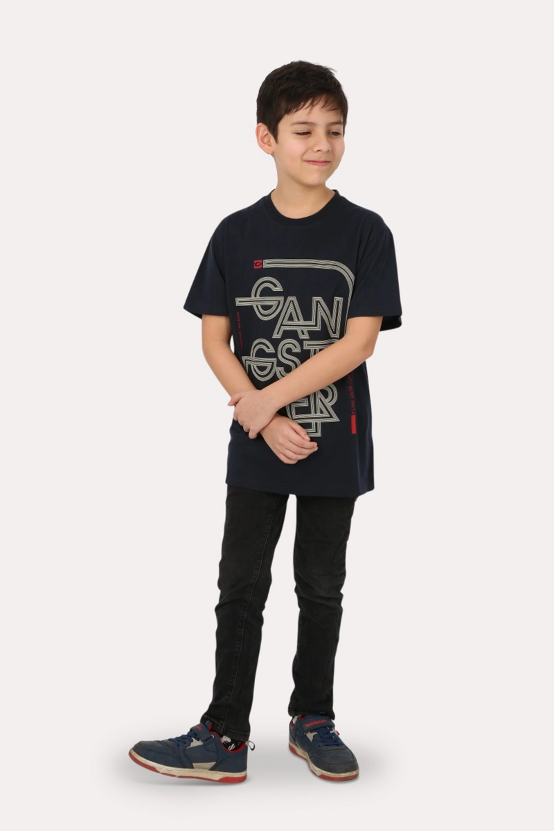 TEEN POLERA MC BASICA  ATALAIA AZUL GANGSTER - 4