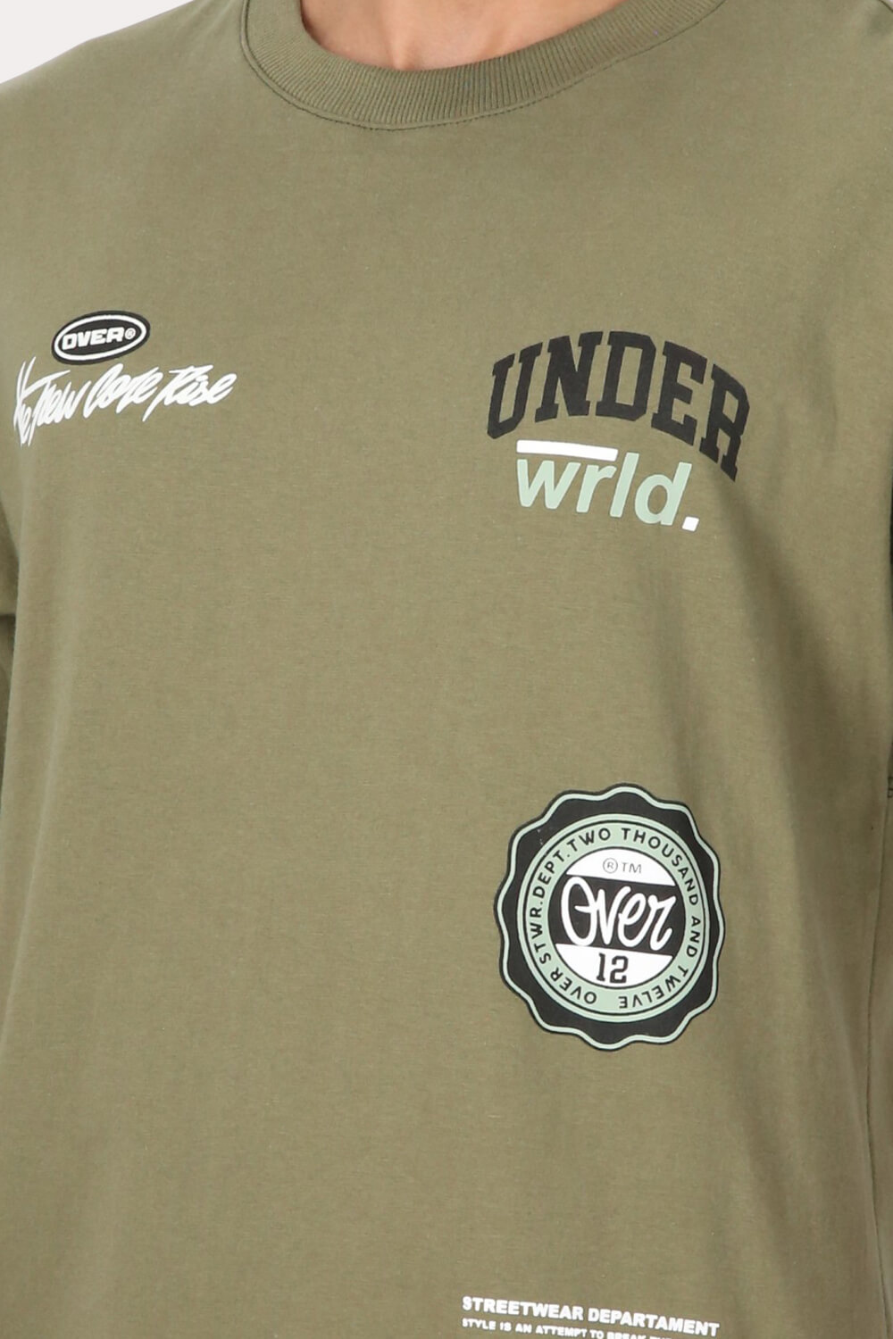 POLERA MC BASICA LOOSE FIT 2  VERDE OVERCORE - 3