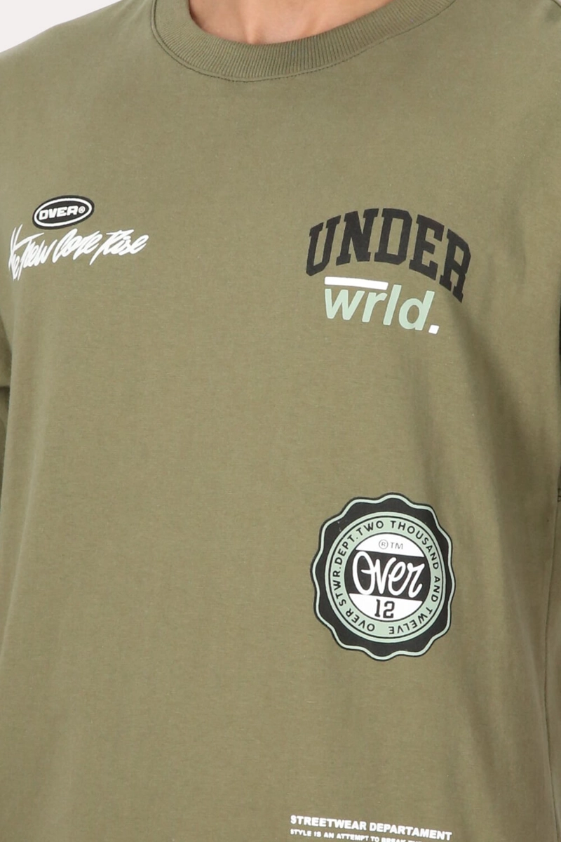 POLERA MC BASICA LOOSE FIT 2  VERDE OVERCORE - 3