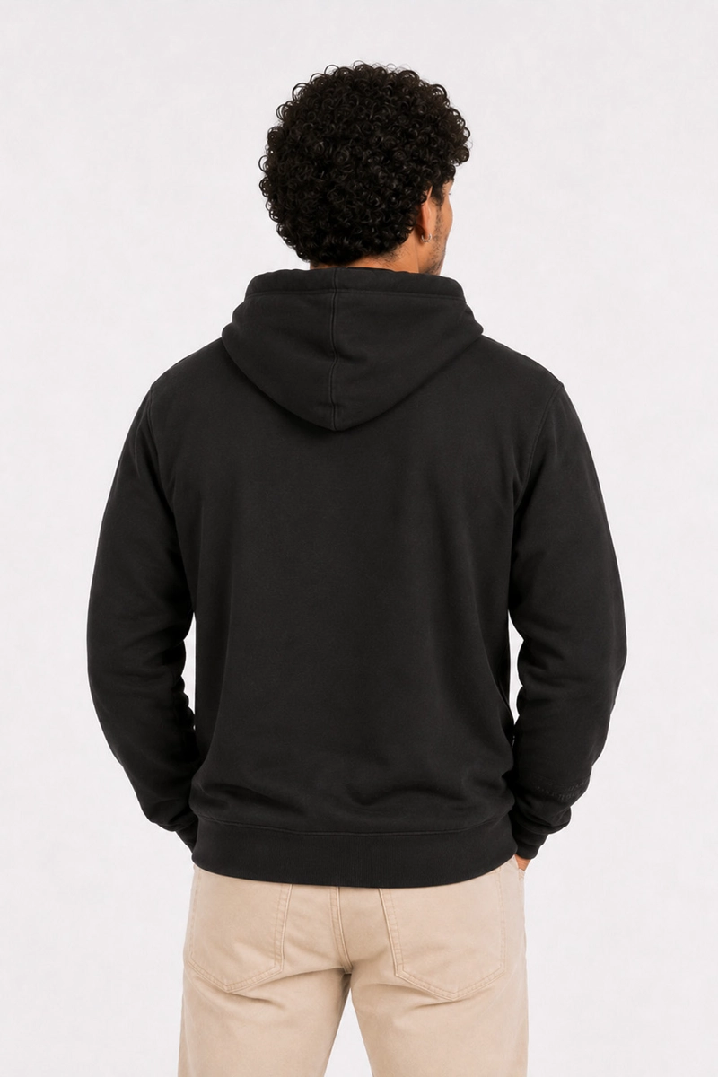 PLUS POLERON FULL ZIPPER FLEECE OUUT NEGRO GANGSTER - 2