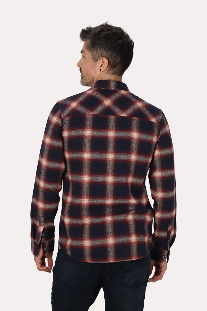 CAMISA ML FRANELA BRAVEN AZUL MARINO GANGSTER - 2