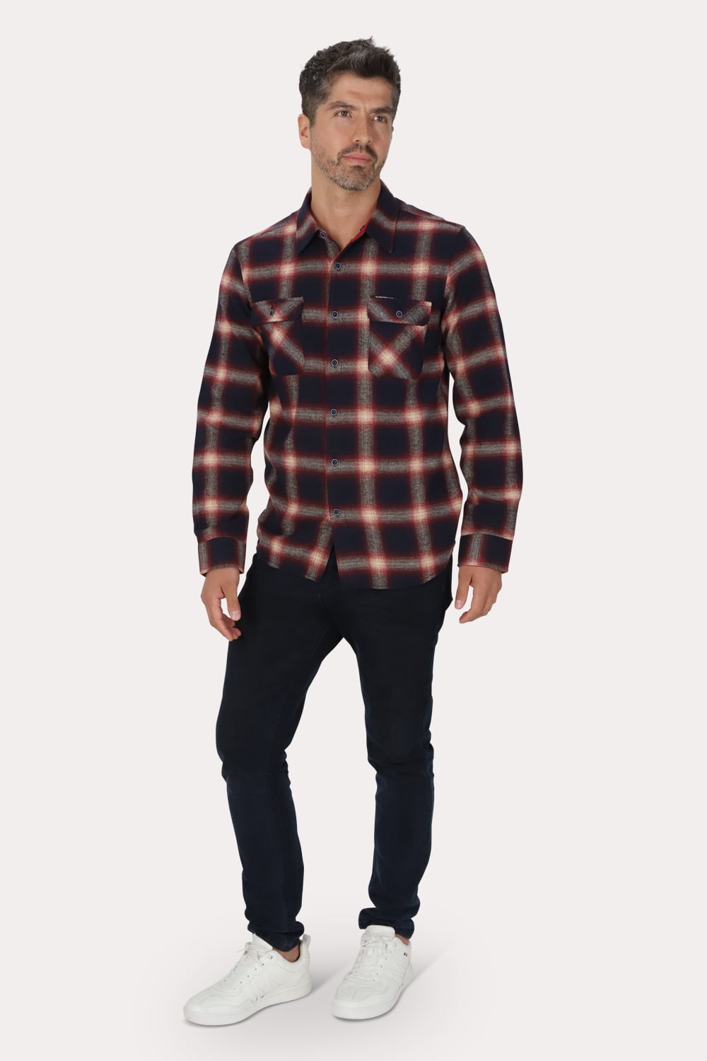 CAMISA ML FRANELA BRAVEN AZUL MARINO GANGSTER - 3