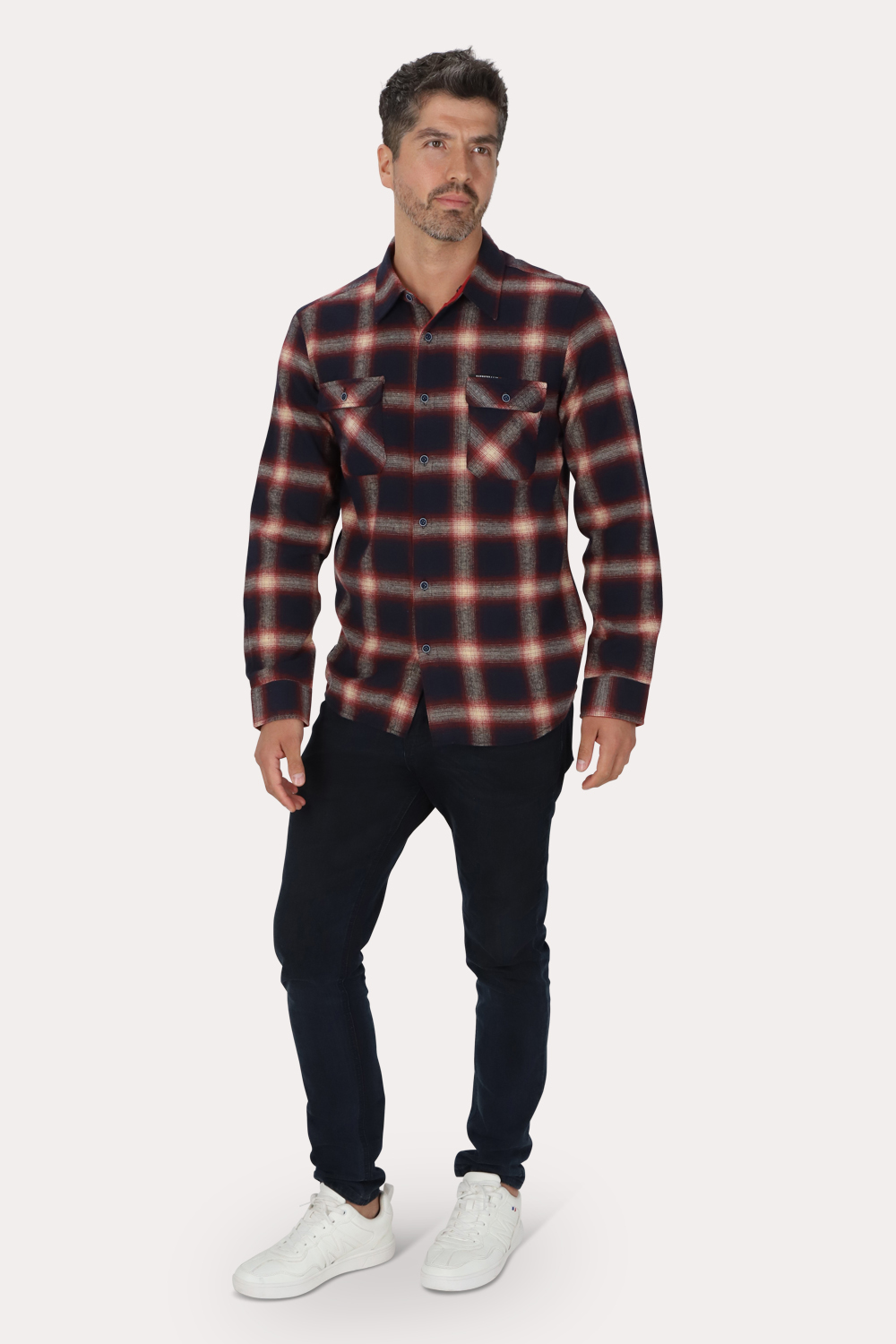 CAMISA ML FRANELA BRAVEN AZUL MARINO GANGSTER - 3