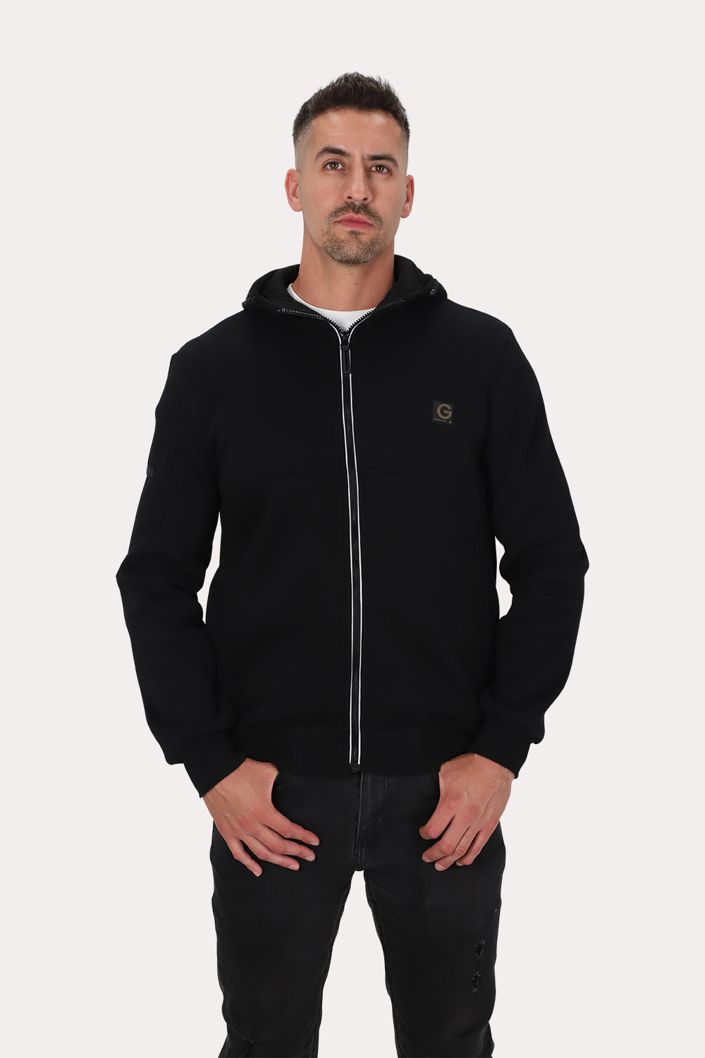 POLERON FULL ZIPPER FLEECE POSTED NEGRO GANGSTER - 1