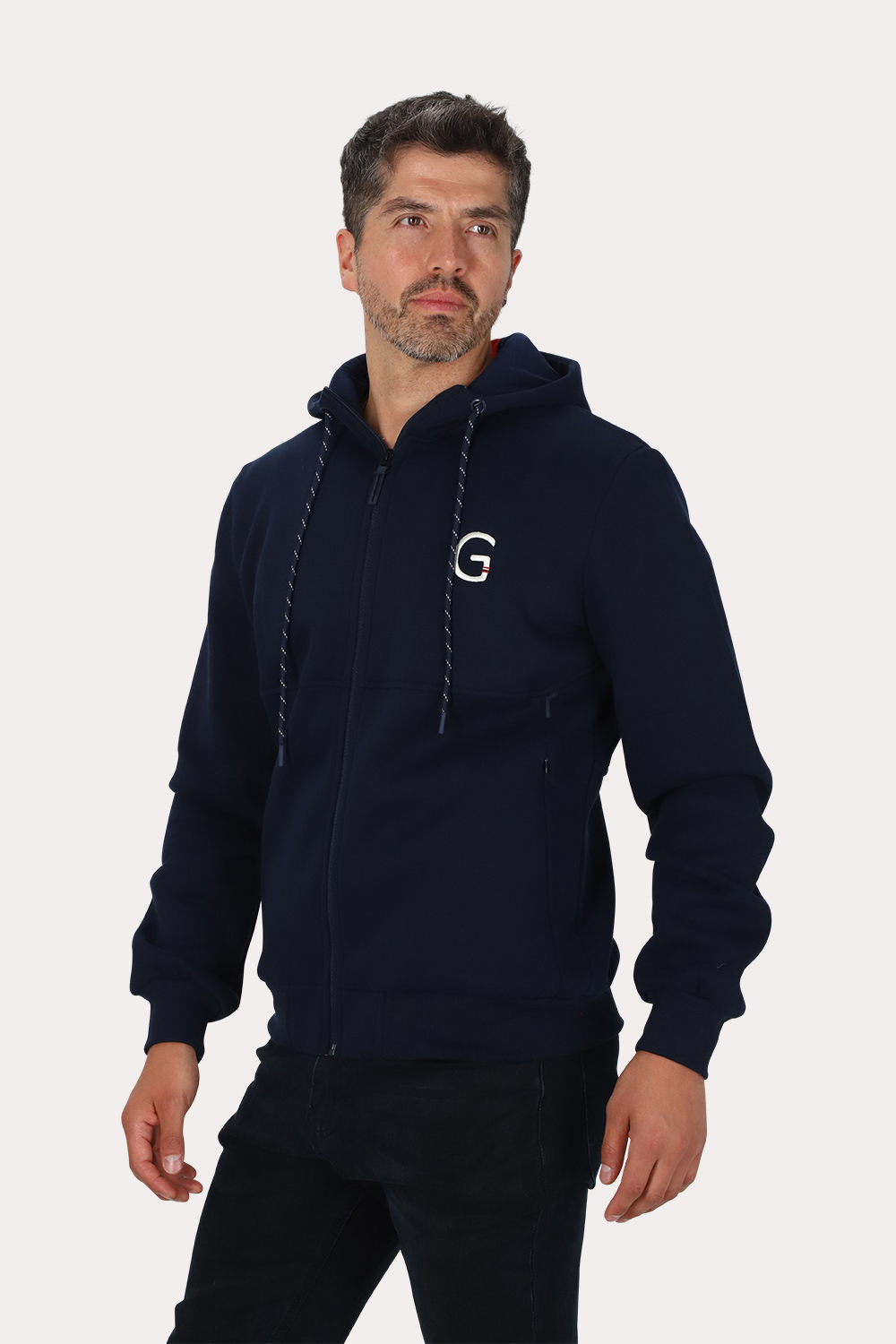 POLERON FULL ZIPPER FLEECE OUTPOST AZUL GANGSTER - 1