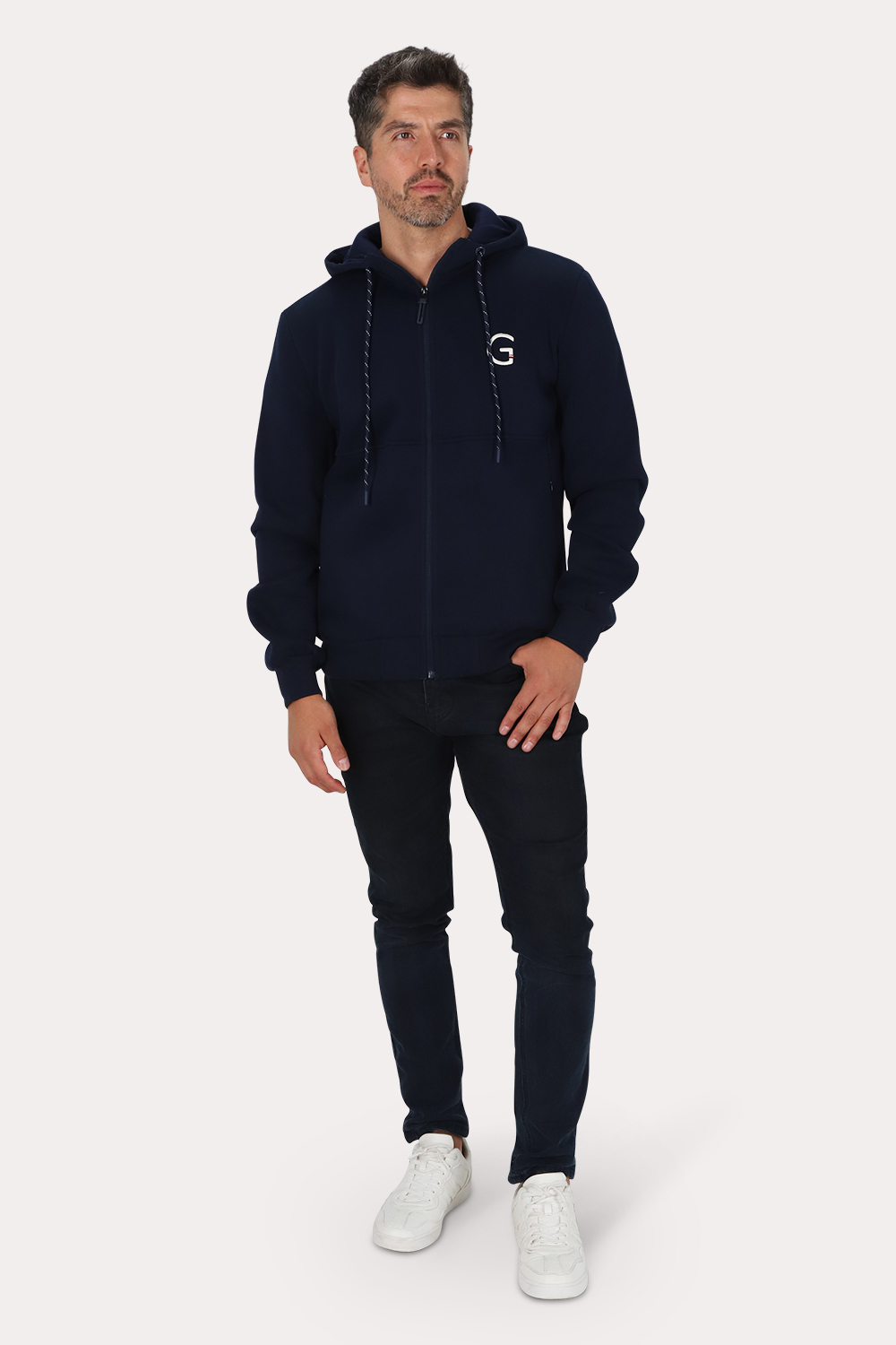 POLERON FULL ZIPPER FLEECE OUTPOST AZUL GANGSTER - 3