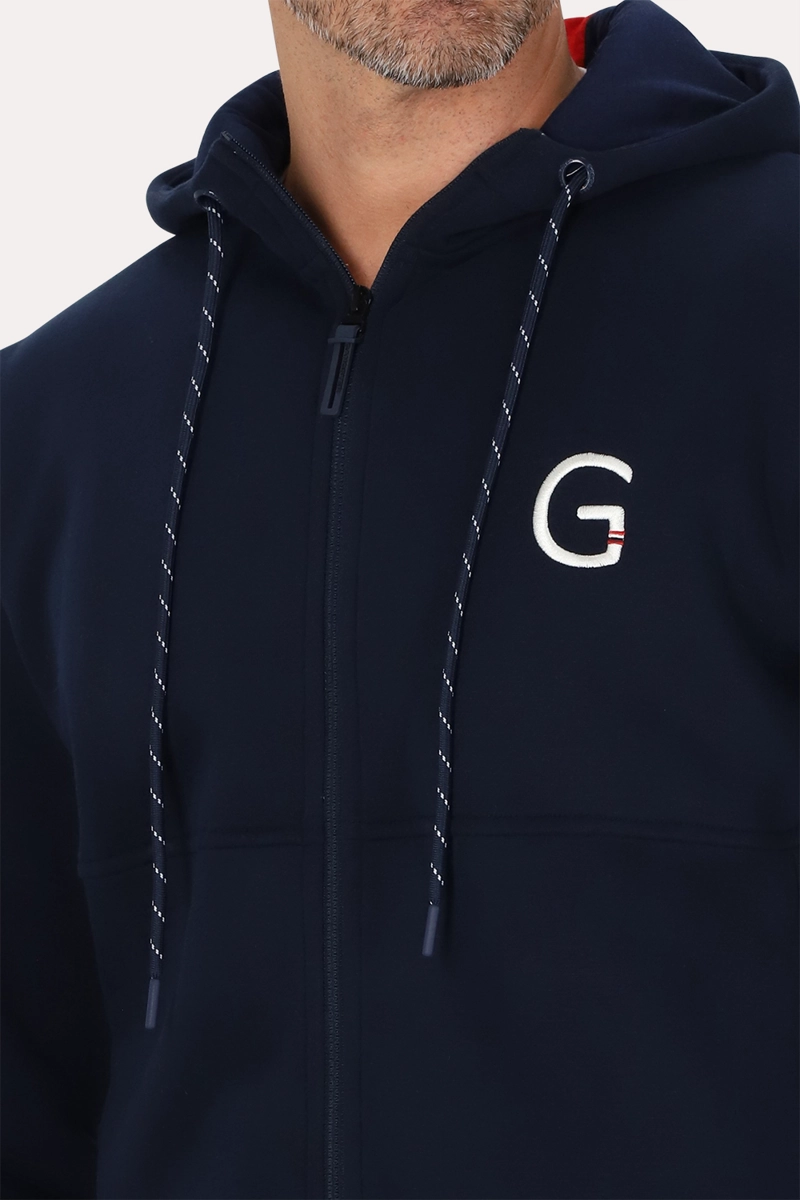 POLERON FULL ZIPPER FLEECE OUTPOST AZUL GANGSTER - 4