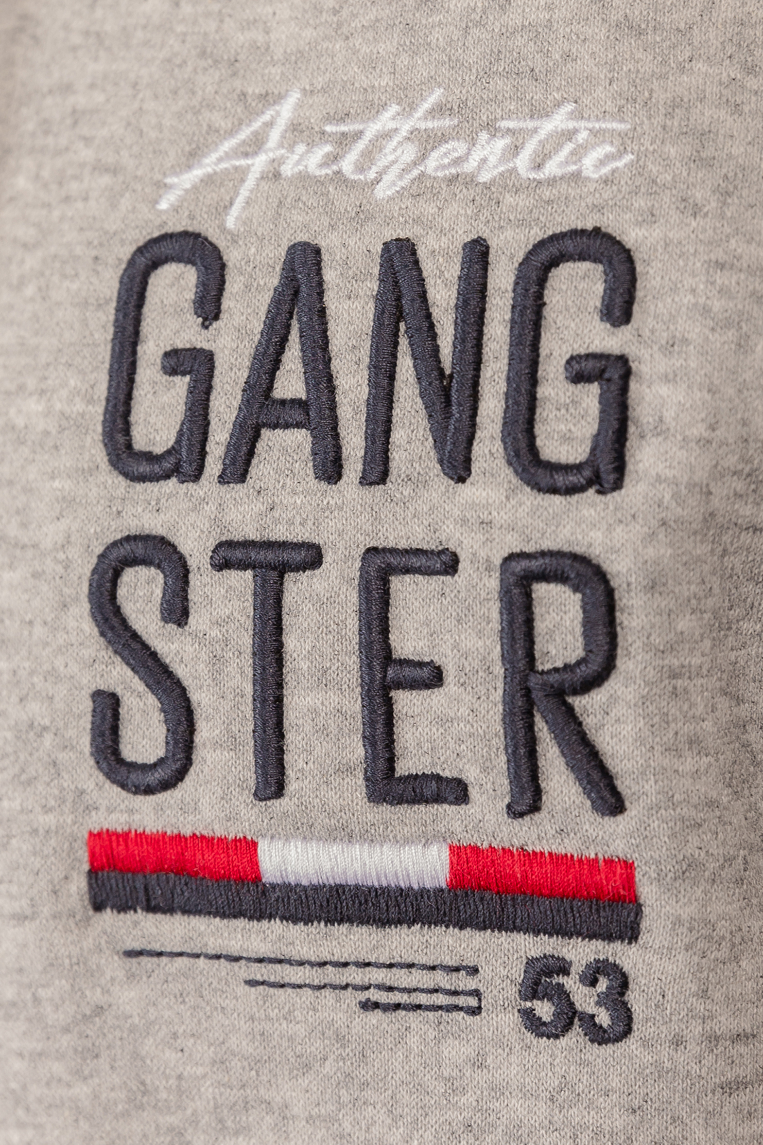 POLERON FULL ZIPPER FLEECE BORDER AZUL MARINO GANGSTER - 4