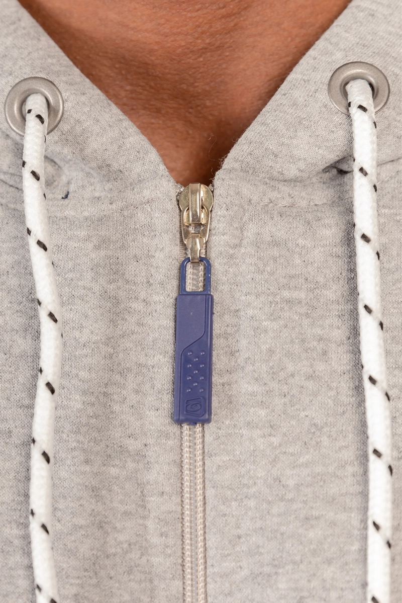 POLERON FULL ZIPPER FLEECE BORDER AZUL MARINO GANGSTER - 5