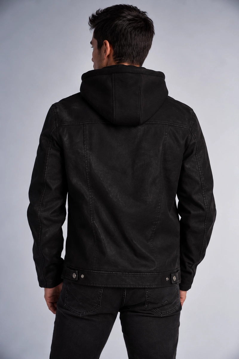 CHAQUETA PU RAVELL NEGRO GANGSTER - 2