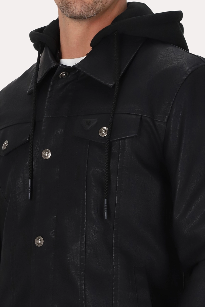 CHAQUETA PU RAVELL NEGRO GANGSTER - 3