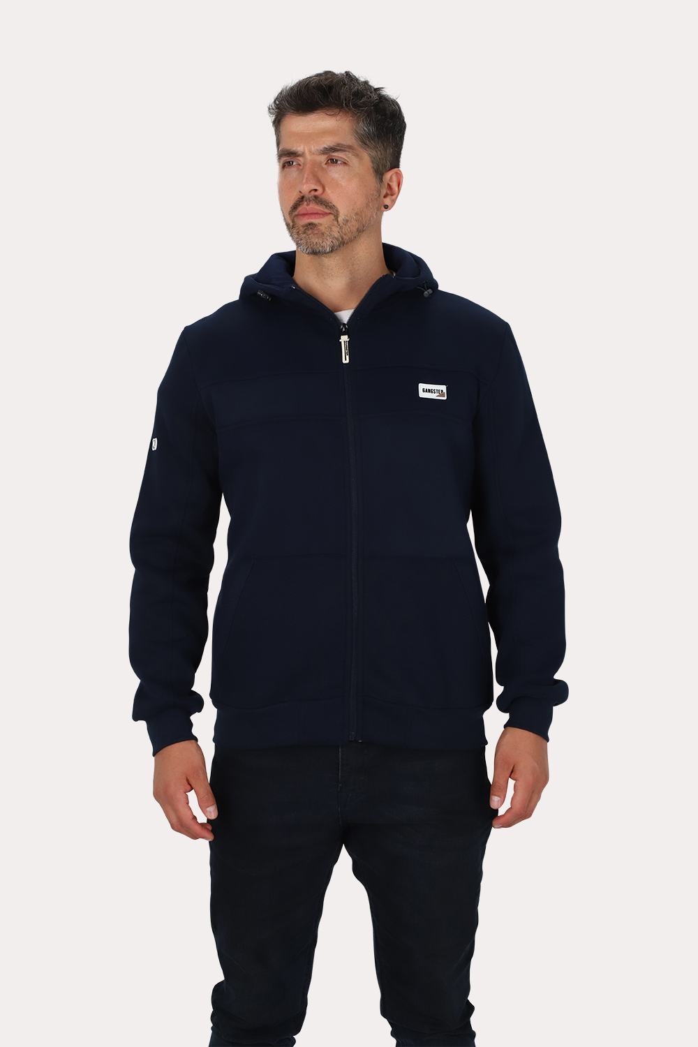 POLERON FULL ZIPPER FLEECE STREETLINE AZUL MARINO GANGSTER - 1