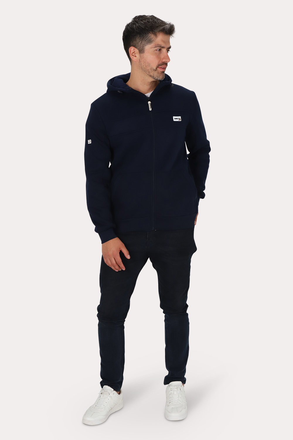 POLERON FULL ZIPPER FLEECE STREETLINE AZUL MARINO GANGSTER - 3