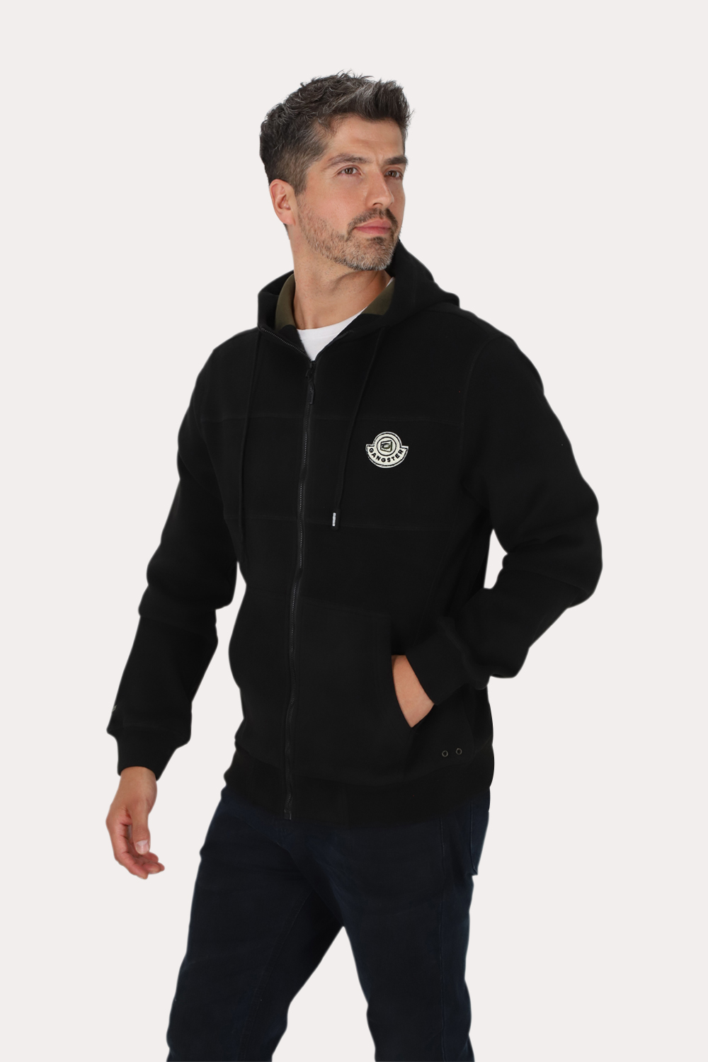 POLERON FULL ZIPPER NORDVIK NEGRO GANGSTER - 1