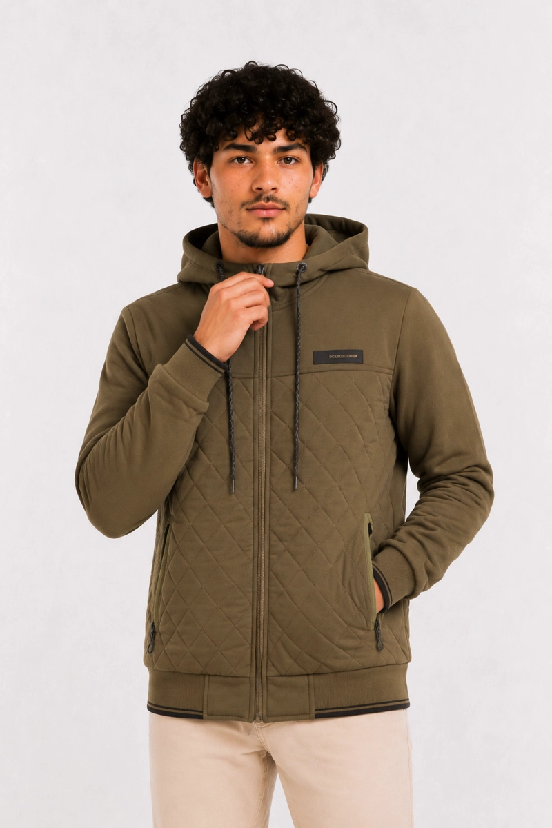 CHAQUETA HIBRIDAS PATCHWORK NEGRO GANGSTER - 1
