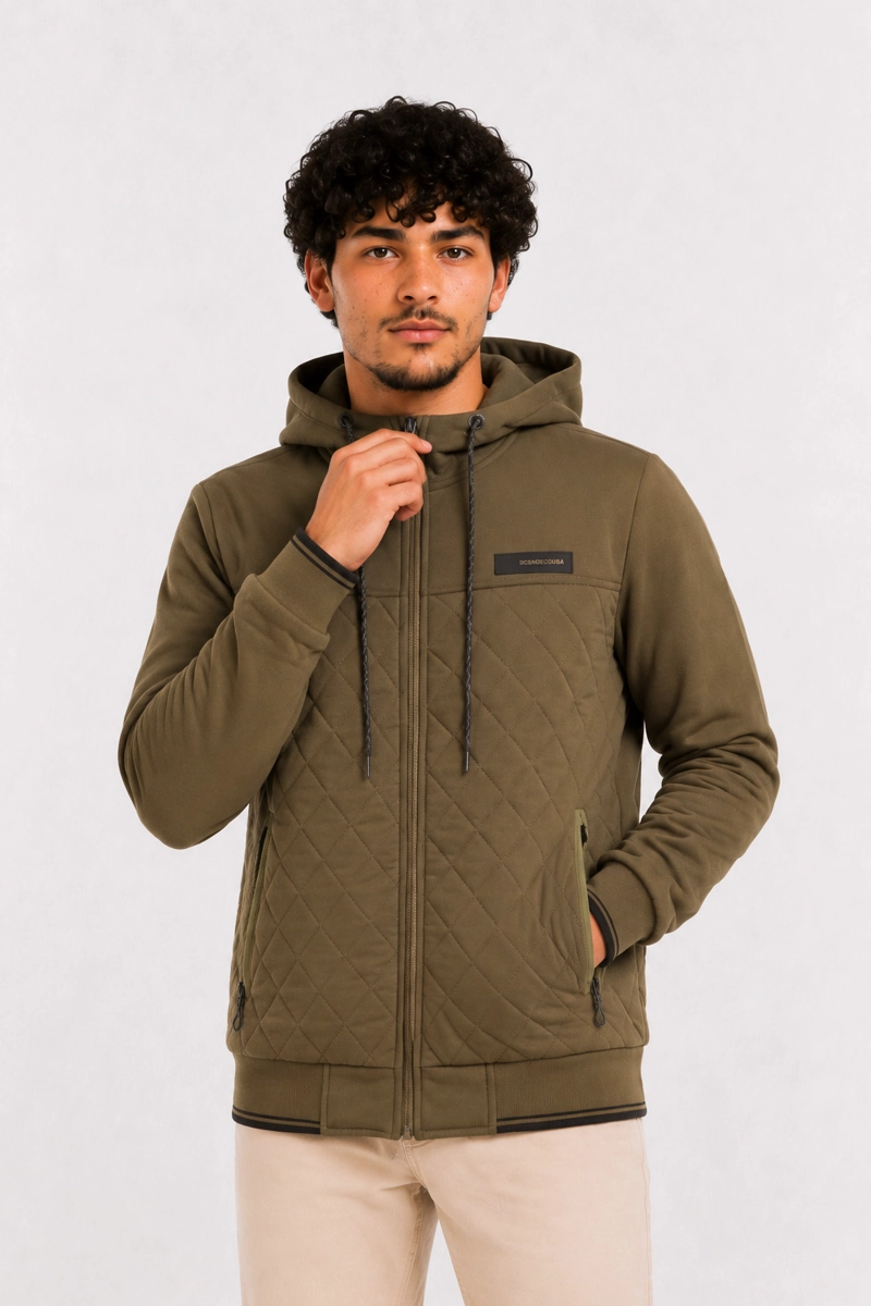 CHAQUETA HIBRIDAS PATCHWORK NEGRO GANGSTER - 1