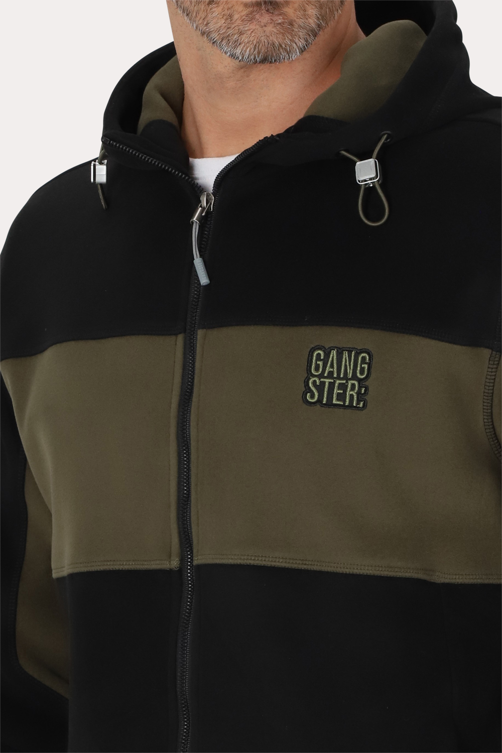 POLERON FULL ZIPPER POLARIX NEGRO GANGSTER - 3