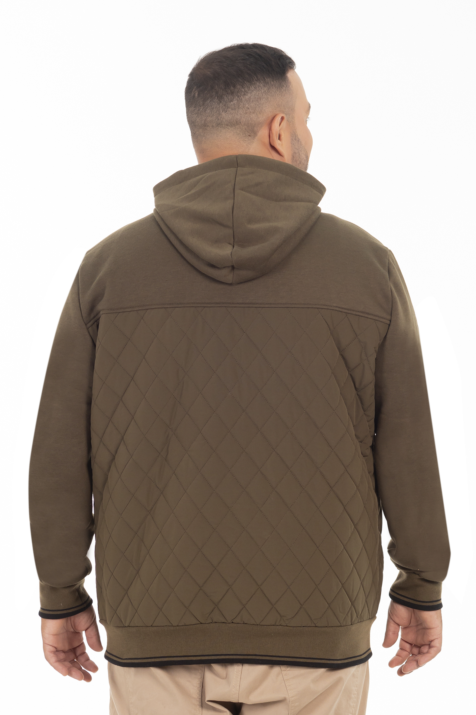 PLUS POLERON HIBRIDAS PATCHWORK NEGRO GANGSTER - 2