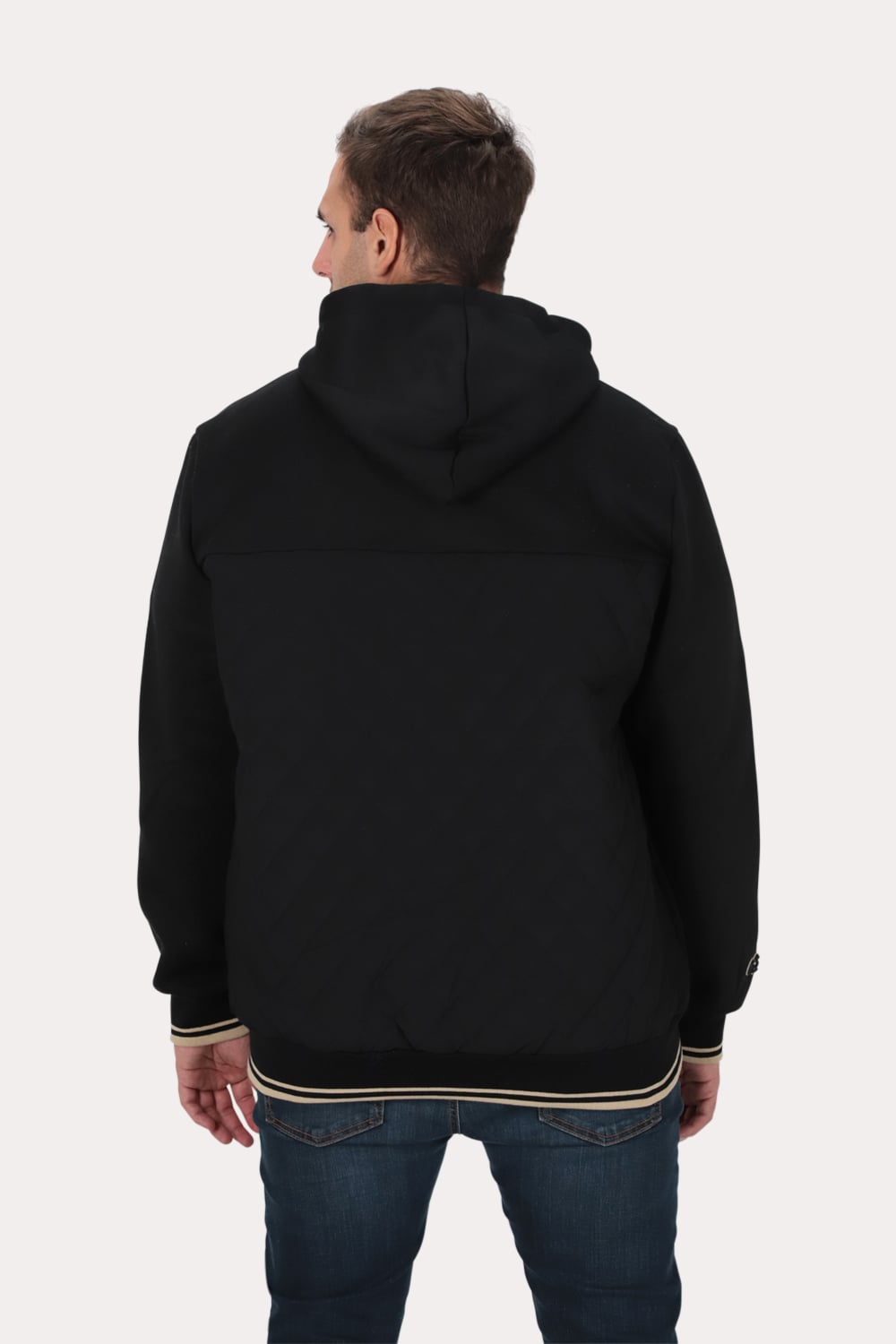 PLUS POLERON HIBRIDAS PATCHWORK NEGRO GANGSTER - 2