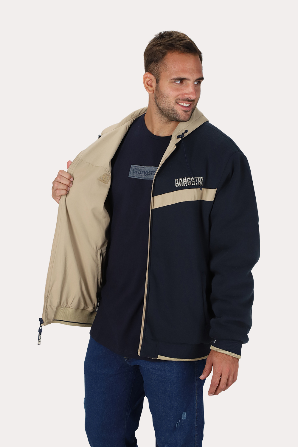 PLUS CORTAVIENTO REVERSIBLE BEACON NEGRO GANGSTER - 7