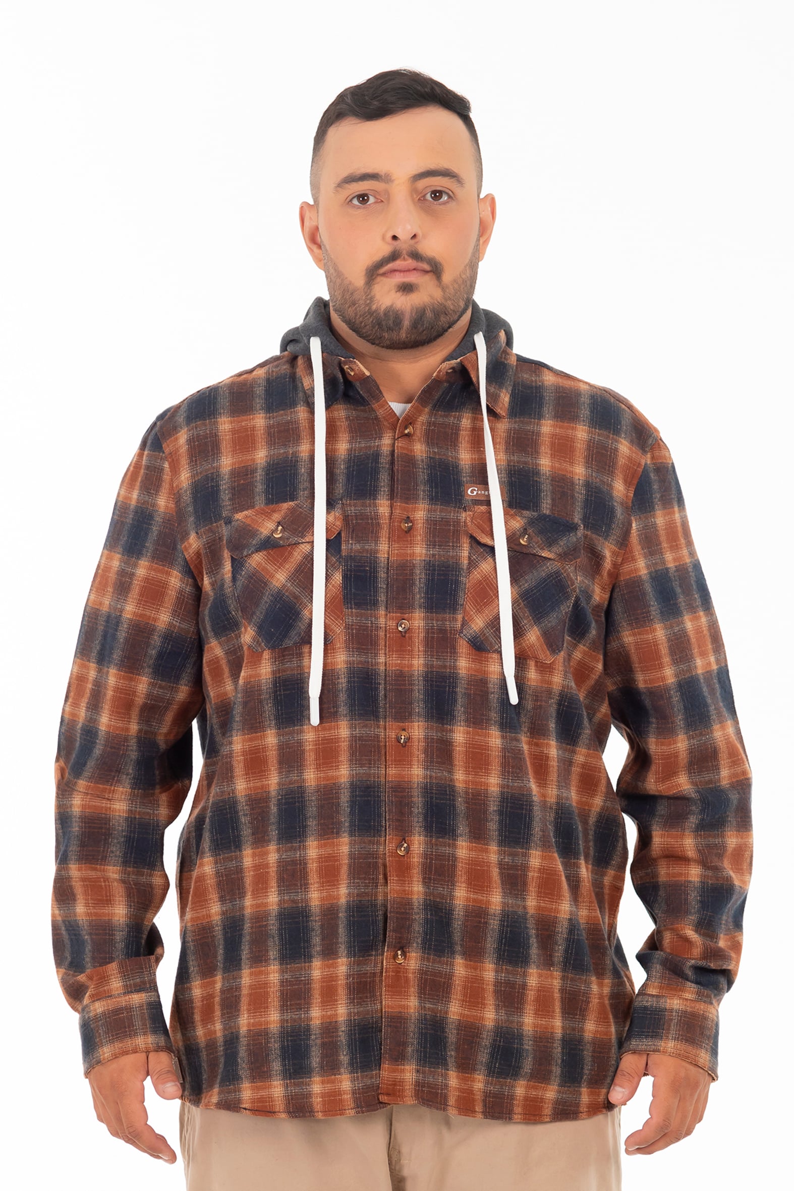 PLUS CAMISA ML FRANELA GRIZZLY CAFE GANGSTER - 3